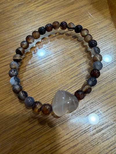Multi color Heart Bead Bracelet