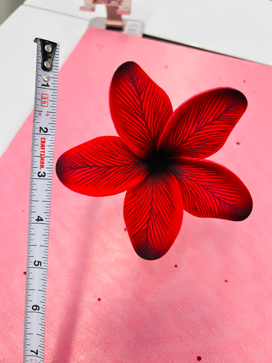 PLUMERIA Hair Flower Red AOLFL022 (11cm)