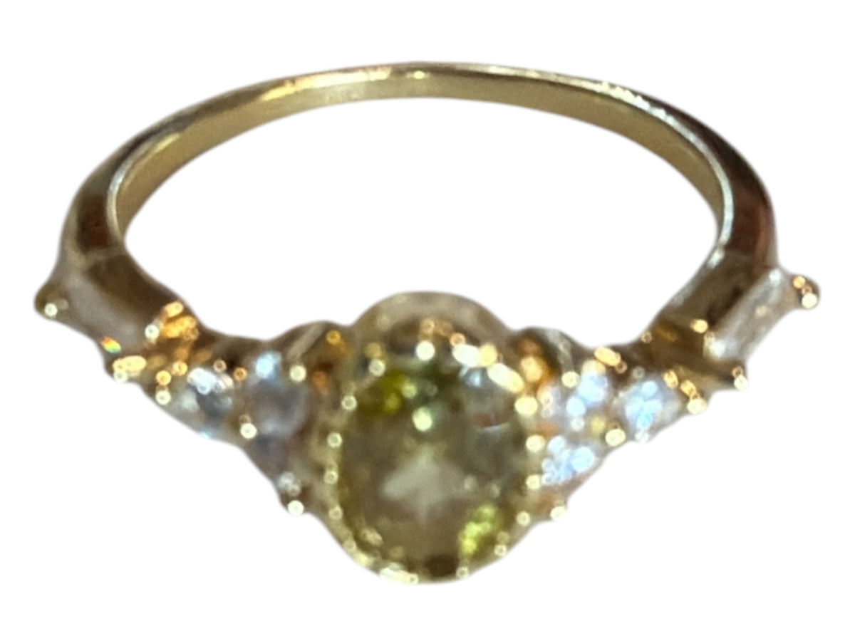 Olive Crystal Ring for Women