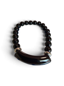 Black Beaded Bracelet