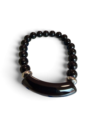 Black Beaded Bracelet